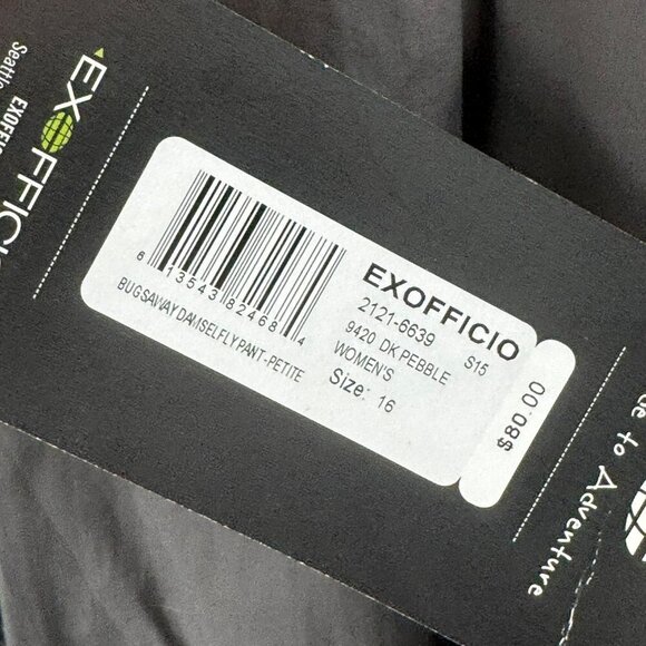 Exofficio Insect Shield Bugsaway Damselfly Womens Pants Size 16 With Repellent - Picture 6 of 11